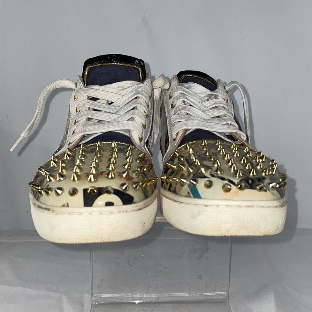 CHRISTIAN LOUBOUTIN LOUIS JR SPIKES COLLAGE SNEAKERS FTL-10-180 - Picture 2 of 9